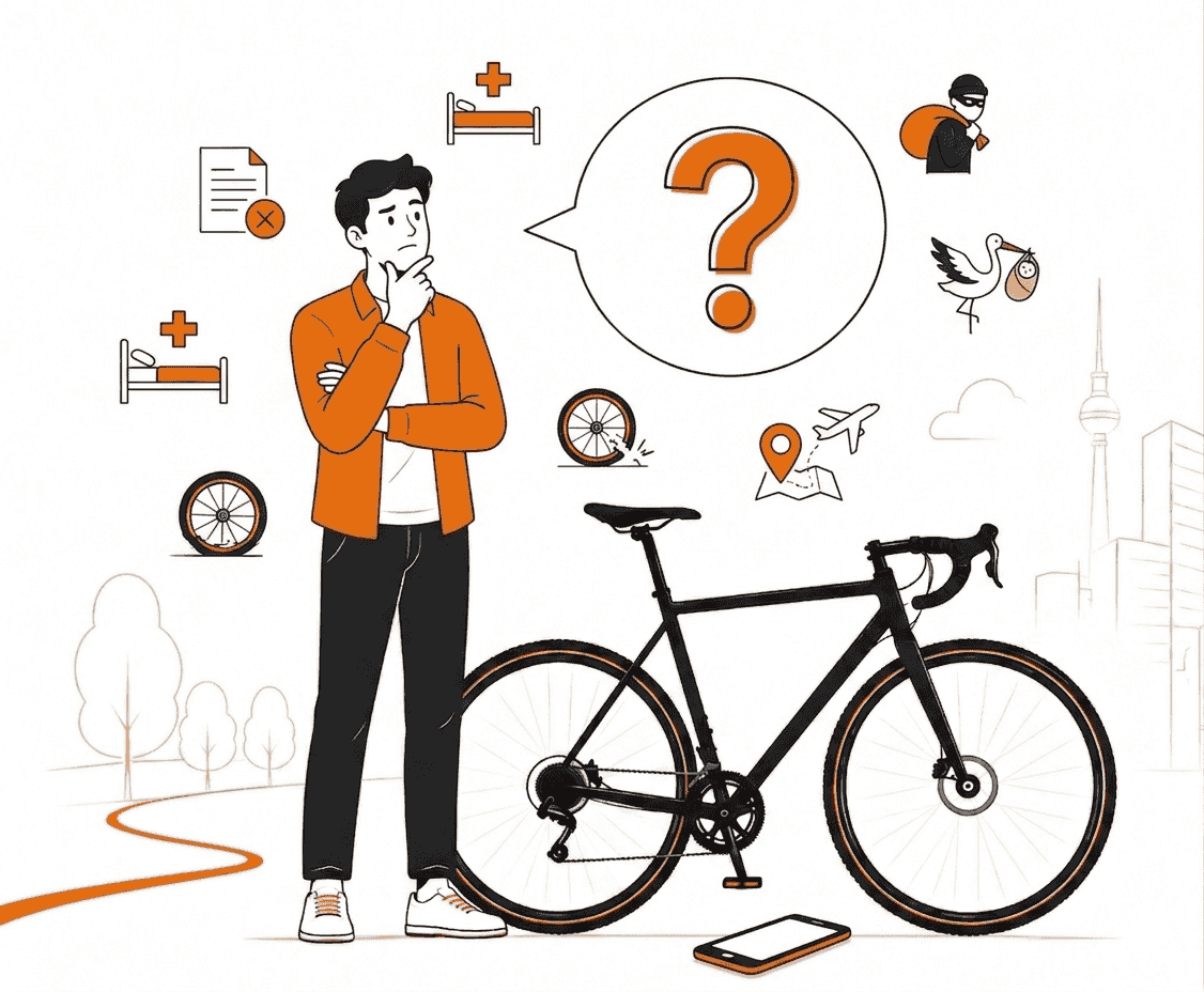 Kunde stellt sich Fragen zum Fahrradleadsing. Was ist versichert, was muss ich wann tun?